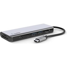 HBMB Store 7'si 1 Arada Çok Bağlantı Noktalı USB C Hub (4k Hdmı, Usb-C, 2 x USB A, 3,5 mm Ses, Sd 3.0 Yuvası Için Micro-Sd 3.0 Ile)), AVC009BTSGY