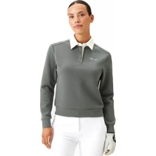 Macade Golf Rae Teal Gray Polo Sweatshirt WSW2546026