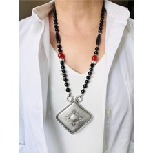 Devi Fashion Otantik Akik Doğal Taş Kolye 65 cm