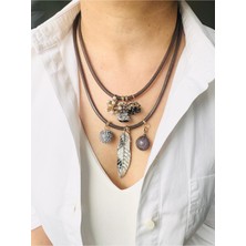 Devi Fashion Ikili Ayrı Takılan Charm Kolye