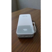 HBMB Store H9 20000 Mh Pd 20W ve USB 22.5W Fast Hızlı Şarj Dahili Type C ve Lightning Kablolu Dünya Standartlarına Uygun Polymer Batarya Birebir Amper LCD Göstergeli Powerbank