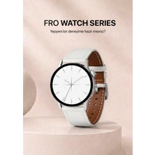 Fro LW38 Silver Kasa 38 mm Beyaz Kordon Akıllı Saat