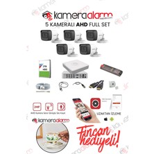 Hikvision 5 Kameralı Dahili Mikrofonlu Gece Gündüz Renkli Kamera Seti