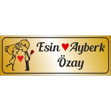 Outdoor One Metal Kapı İsimliği Gold 0004