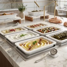 Külsan 11465.CW – HappyChef Gastronorm 4’lü Küvet Seti 26,5 x 16,2 cm, Thermoset Melamin