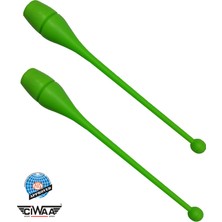 Ciwaa Ritmik Cimnastik Labutu Yeşil 36cm - 90Gr FIG Onaylı Hafif ve Taşınabilir Kullanım İçin CWA139
