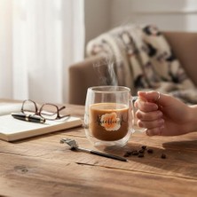 HBMB Store 2 Adet Odi Çift Cidarlı Cam Kupa Bardak Double Kulplu Bardak 250 ml