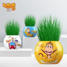 HBMB Store Kukuli Temalı Çim Adam 6'lı Set – Çocuklar Için Eğitici ve Eğlenceli Bitki Yetiştirme Kiti