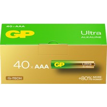 HBMB Store G-Tech Ultra Alkalin Ince LR03 - Aaa Boy 1.5V Pil 40'lı Kutu
