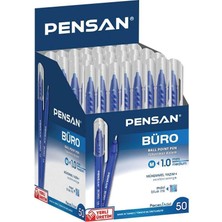 Pensan Büro 1.0mm Tükenmez Kalem 50'li Kutu - Mavi