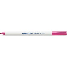 Edding 4600/9 Tişört Kumaş Tekstil Kalemi Pembe 1 mm Yuvarlak Uçlu Kokusuz Su Bazlı Mürekkep