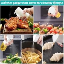 HBMB Store 2 Adet Şeffaf Air Fryer Yağ Spreyi Salata ve Fırın Için Yağ Püskürtücü Çok Amaçlı Yağdanlık