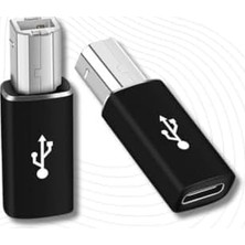 HBMB Store 1952 Type C To USB B Midi Klavye Yazıcı Printer Çevirici Dönüştürücü Adaptör Ürün Malzemesi: Alüminyum Alaşım USB C USB B, Geniş Arayüzler (LN-1952 Type C To USB B)