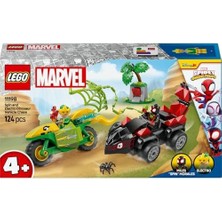 HBMB Store | Spidey ve Inanılmaz Arkadaşları Spin ve Electro Dinozor Aracı Takibi 11198-4 Yaş ve Üzeri Erkek ve Kız Çocuklar Için Yaratıcı Oyuncak Yapım Seti (124 Parça)