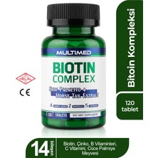 Multimed Biotin Kompleksi – Saç Dökülmesine Karşı Destek + Güçlü Keratin Etkisi – 120 Tablet