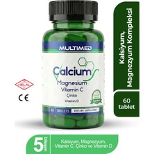 Multimed Kalsiyum Magnezyum Çinko D3 – Kemik, Diş & Kas Sağlığı – 60 Tablet