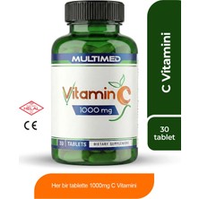 Multimed C Vitamini 1000 mg – Yüksek Doz Bağışıklık Güçlendirici – 30 Tablet