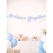 Best Parti Mevlidimize Hoşgeldiniz Yazılı Mavi Kaligrafi Banner