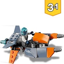 HBMB Store Creator 3’ü 1 Arada Siber Insansız Hava Aracı 31111-6 Yaş ve Üzeri Çocuklar Için Siber Insansız Hava Aracı, Siber ve Siber Motosiklet Içeren Yaratıcı Oyuncak Yapım Seti (113 Parça)