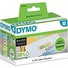 HBMB Store S0722380, Lw Adres Etiketi, (89X28 Mm) 520 Etiket/paket, Karışık Renkli (99011)