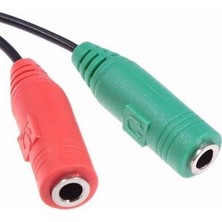 HBMB Store 3.5mm Ses Mikrofon Birleştirici Y Splitter Kablo | Kulaklık Mikrofon Ayırıcı | 3.5mm Dönüştürücü Pc Laptop Uyumlu (Siyah)
