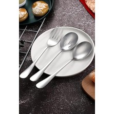 HBMB Store 7 Parça Çelik Sunum Servis Kaşığı Kaşık Çatal Bıçak Spatula Seti MT154BY