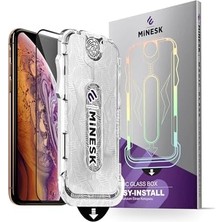 HBMB Store Magıc Glass 11 Pro Max - Xs Max Için Otomatik Hizalama Aparatlı Ekran Koruyucu (Güçlendirilmiş Temperli Cam) Takılırken Toz Toplama Özellikli (Xs Max - 11 Pro Max)