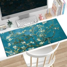 HBMB Store Desenli Masa Pedi 60X30 cm 3 mm Kaymaz Tabanlı Desk Mat Kumaş Mouse Pad Ofis Için Geniş Pürüzsüz Yüzey Açık Yeşil