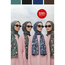 Kamer Scarf Soft Pamuk Desenli Şal Leylazar Serisi 4'lü Paket