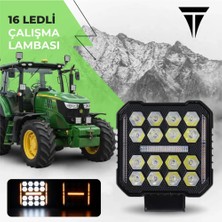 C9 Angel Çakarlı Turuncu Metal Beyaz Gündüz Ledi Beyaz Renk Çalışma Lambası 10 LED