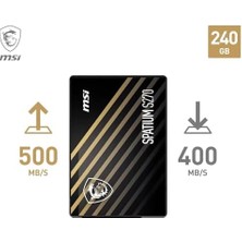 HBMB Store Msı SSD Spatıum S270 Sata 2.5" 240GB R:500 W:400