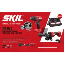 Skil Skıl Kombo Set 2 (20V Max Darbelı Matkap Vıdalama + Avuç Taslama + 2 Akü + Sarj Cıhazı)