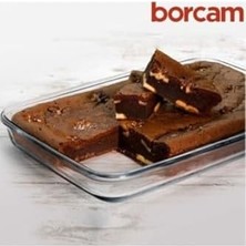 HBMB Store Dikdörtgen Borcam Tepsi 59004 Cam Rengi