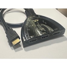 HBMB Store 4K HDMI Switch 3 Port HDMI Switch 50 cm Kablolu HDMI Çoğaltıcı
