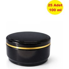 Demet Home Boş Kozmetik-Krem-Pomat Kutusu Plastik Krem Kavanozu 100 ml 25 Adet