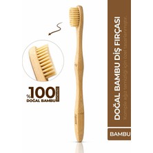 Bio Asia Bambu Diş Fırçası — %100 Doğal Orta Sertlikte Fırça Kılları Ergonomik Tasarım ile