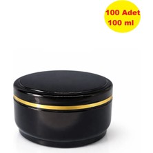 Demet Home Boş Kozmetik-Krem-Pomat Kutusu Plastik Krem Kavanozu 100 ml 100 Adet