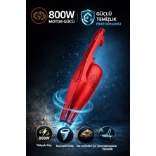 Gökhan Elektronik Newma 800w Kablolu Toz Torbasız Kullanım Dikey Süpürge - Kırmızı + 3 Yıl Garanti