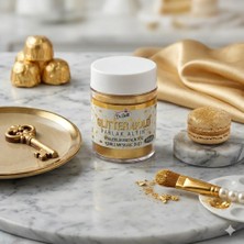 Bal10 Dünyası Dr. Gusto Altın Renk Yenilebilir Simli Parlak Metalik Toz 10 Gram