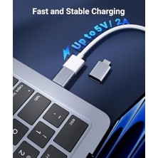 HBMB Store Syntech Usb-C - USB Adaptörü, 2 Usb-C Fişten USB 3 Soketine Adaptör, 15 Pro Max iMac iPad Pro 2021, MacBook Air Pro 2020 ve Diğer C/thunderbolt 3 Cihazlar ile Uyumlu, Mavi