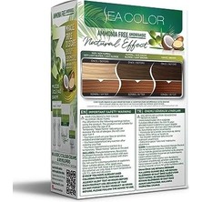 HBMB Store Sea Color Amonyaksız, Vegan, Doğal, Besleyici Kalıcı Saç BOYASI%100 Beyaz Kapama (1 Paket 2 x 50 ml Boya & Oksidan) (Küllü Kumral 7.1)