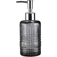 HBMB Store Cam Sıvı Sabunluk,yıldız Desenli Gri 300ML 6,8X17,6CM