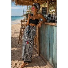 Bolder Lana- Gözlüklü Zebra Desen Pareo Iç Göstermeyen Parlak KUMAŞ-95CM*145CM