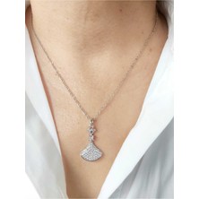 Devi Fashion Çelik Zrkon Taşlı Etek Kolye