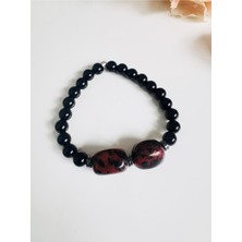 Devi Fashion Akik ve Obsidyen Doğal Taş Bileklik