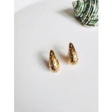 Devi Fashion Çelik Zirkon Taşlı Gözyaşı Damlası Küpe 2,5 cm