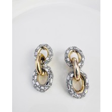 Devi Fashion Baget Büyük Zincir Küpe 6 cm