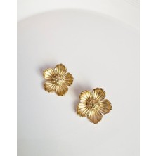 Devi Fashion Çelik Çiçek Küpe 3 cm