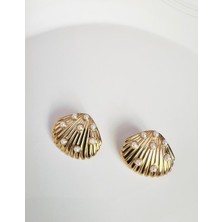 Devi Fashion Çelik Istiridye Incili Küpe 3 cm