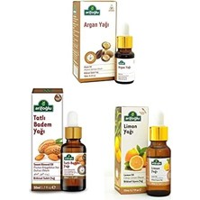 HBMB Store Akdeniz Aromaterapi Seti: Argan Yağı 10 Ml+ Tatlı Yağı 50 Ml+ Limon Yağı 20 ml